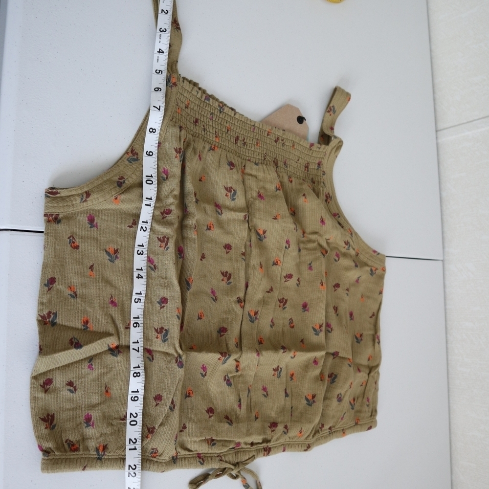 Prana Women's Size XL Little Palm Cami Sweet Grass Meadow Floral Cotton Top NWT - Picture 9 of 13